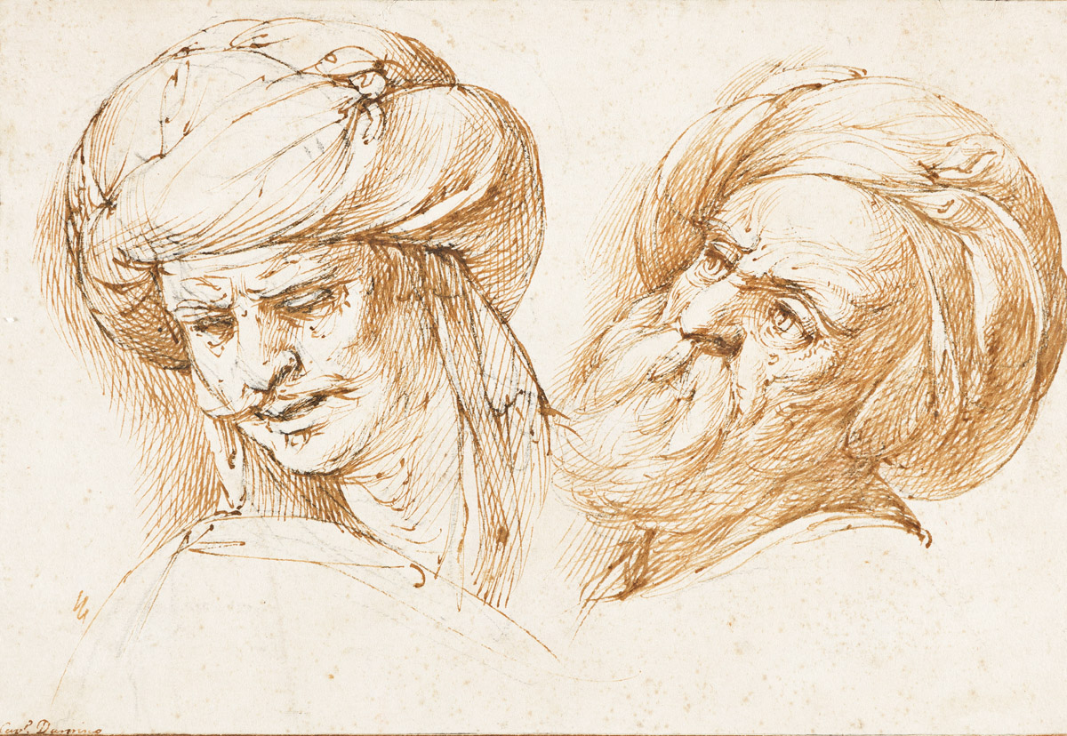 GIUSEPPE CESARI, IL CAVALIERE DARPINO (Rome 1568-1640 Rome) Two Oriental Heads.